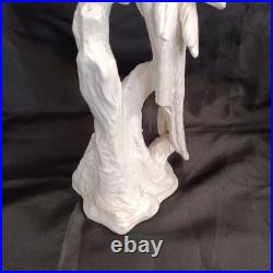 Vintage White Cockatoo Italian Porcelain Life Sized Parrot Mid Century Numbered