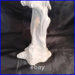 Vintage White Cockatoo Italian Porcelain Life Sized Parrot Mid Century Numbered