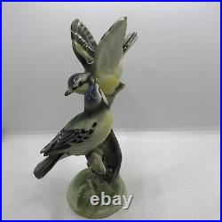 Vintage Wien Keramos Birds On A Branch Numbered 2584 Made In Austria Excellent