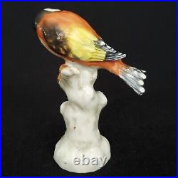 Vintage or Antique German Porcelain Goldfinch Bird Figurine 5.5