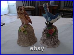 Vintg. 12 Ceramic/porcelain Bird Bells figurines Peter Barett apprx. 4.5 5 Vintg. 12 Ceramic/porcelain Bird Bells figurines Peter Barett apprx. 4.5 5