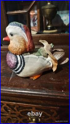 Vntg Boehm Studio Birds Collection Mandarin Duck #40106 Male Porcelain Bird USA
