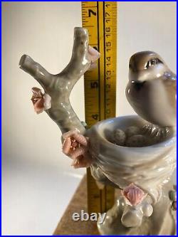 Vntg LLADRO Fine Porcelain Figurine Bird in Nest #01299 Sculptor V. Martinez