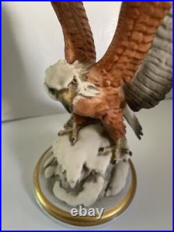 VtG Amazing Detailed Capodimonte 9.5 Tall Figurine/ Sculpture Bald Eagle on Sno