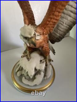 VtG Amazing Detailed Capodimonte 9.5 Tall Figurine/ Sculpture Bald Eagle on Sno