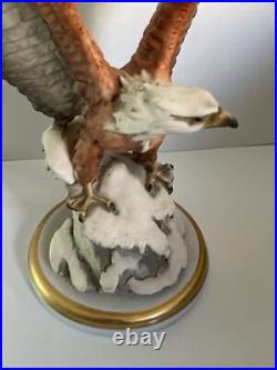 VtG Amazing Detailed Capodimonte 9.5 Tall Figurine/ Sculpture Bald Eagle on Sno