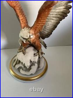 VtG Amazing Detailed Capodimonte 9.5 Tall Figurine/ Sculpture Bald Eagle on Sno