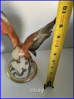 VtG Amazing Detailed Capodimonte 9.5 Tall Figurine/ Sculpture Bald Eagle on Sno