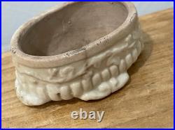 Vtg Antique Porcelain Fairing Box Trinket Box Birds & Nest with Eggs