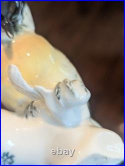 Vtg Karl Ens Porcelain Bird Figurine Crested Titmouse & Coal Tit Blue Mark LG 7