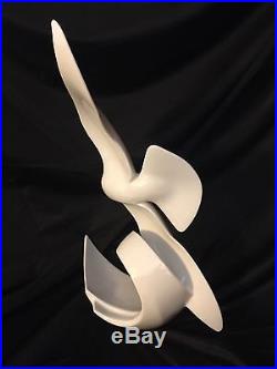 Vtg Mid-Century Modern Bird Sculpture C Jere style Lrg 15 Statue Art not metal