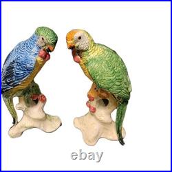 Vtg Porcelain Chelsea House Port Royal Italy Parrot Pair