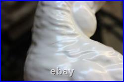 White Ceramic Bird Cockatoo Vintage Figurine Statue Porcelain Tropical Hollywoo