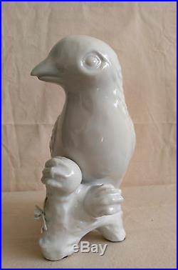 White Porcelain Bird Ceramic Large Figurine row Statue Sculpture Home Decor