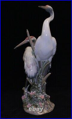 (Wi1) Lladro Courting Cranes Porcelain Statue Please Read Description