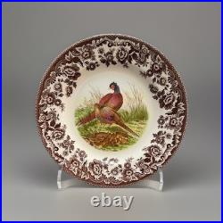 Woodland Spode Bread Salad Plates & Flat Soup Cup Lapwing Pheasant Pintail Duck