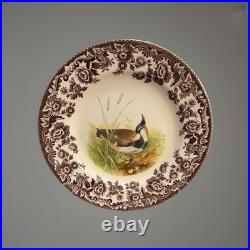 Woodland Spode Bread Salad Plates & Flat Soup Cup Lapwing Pheasant Pintail Duck