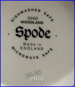 Woodland Spode Bread Salad Plates & Flat Soup Cup Lapwing Pheasant Pintail Duck