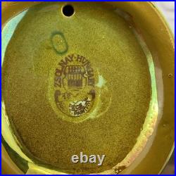 Zsolnay Eosin Tit Bird Figurine Iridescent Green Excellent Colors Vintage 1950's