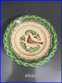 Zsurizte Hungary Wall Plate Bird 9 Folk Hand Painted Porcelain Countrycore