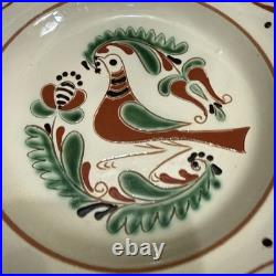Zsurizte Hungary Wall Plate Bird 9 Folk Hand Painted Porcelain Countrycore