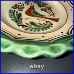 Zsurizte Hungary Wall Plate Bird 9 Folk Hand Painted Porcelain Countrycore