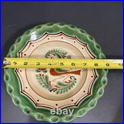 Zsurizte Hungary Wall Plate Bird 9 Folk Hand Painted Porcelain Countrycore