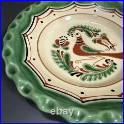 Zsurizte Hungary Wall Plate Bird 9 Folk Hand Painted Porcelain Countrycore